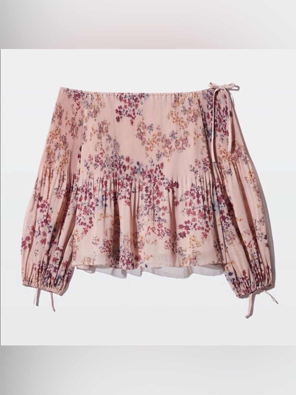 Aritzia Wilfred Talence Off Shoulder Pleated Blouse